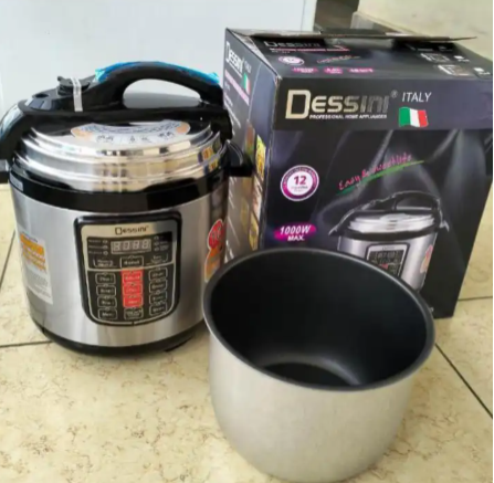 Dessini 6L Electric Pressure Cooker, Electric Cooker, and Braising Cooker All in One, With Lid Auto-Lock and Pressure Auto-Relief Function for Safety