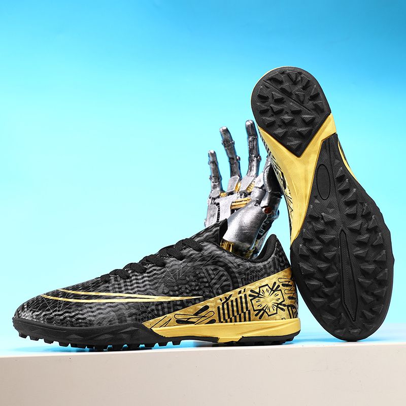 High-top ankle protection adult football shoes, men's professional competition training shoes, non-slip and anti-twist natural lawn long spike shoesMen's shoes, safety shoes, training shoes