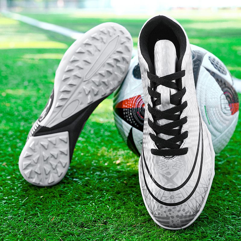 High-top ankle protection adult football shoes, men's professional competition training shoes, non-slip and anti-twist natural lawn long spike shoesMen's shoes, safety shoes, training shoes