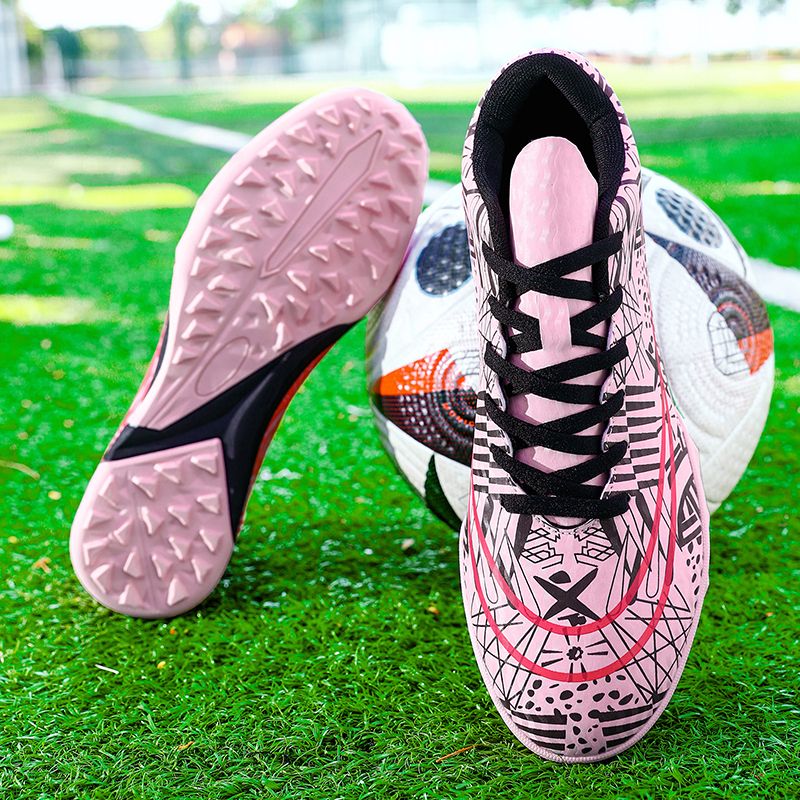 High-top ankle protection adult football shoes, men's professional competition training shoes, non-slip and anti-twist natural lawn long spike shoesMen's shoes, safety shoes, training shoes
