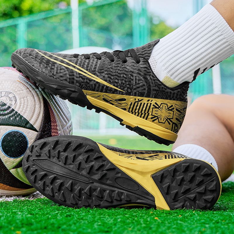 High-top ankle protection adult football shoes, men's professional competition training shoes, non-slip and anti-twist natural lawn long spike shoesMen's shoes, safety shoes, training shoes