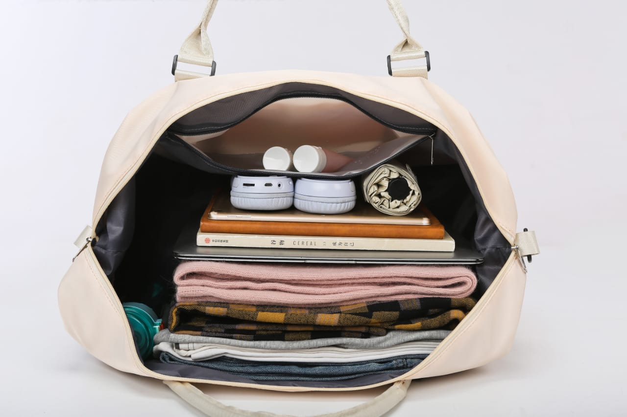 3-Piece Women’s Nylon Duffel Bag Set – Waterproof, Shoe Compartment, Dry/Wet Separation, Travel & Daily Use