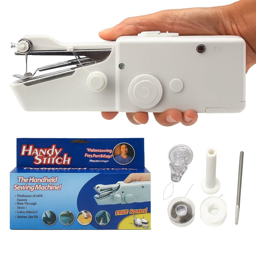Handy Stitch Handheld Sewing Machine – Portable Mini Sewing Device for Quick Repairs, Stitching Clothes, Curtains, Denim & Fabrics – Lightweight, Battery-Powered Tailoring Tool for Home & Travel Use