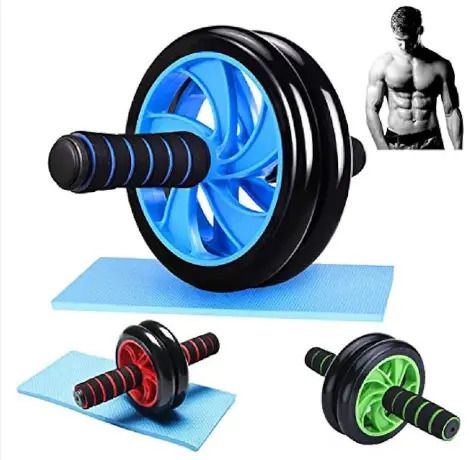 Premium Ab Roller Wheel for Core Strength | Dual-Wheel Stability | Non-Slip Handles | Full Body Workout for Abs, Arms & Shoulders | Home Fitness Equipment with Free Knee Mat