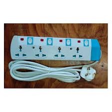 Power King HOME BEST 4 WAY POWER EXTENSION WITH LONG CABLE + FREE FACE TOWELS