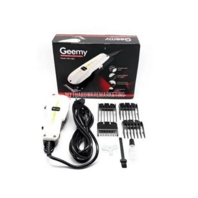 Geemy Electric Hair Clipper Barbering Machine - Kinyozi / Electric Hair Trimmer Barbering Machine - Kinyozi+Free Professional 3 in 1 hair Clipper Wireless/Cord+ Free 4 Way Power Extension+ Face Towels