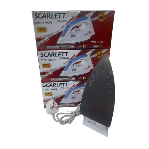 Scarlet Steam Iron Box With Nonstick Soleplate And Steam Spray