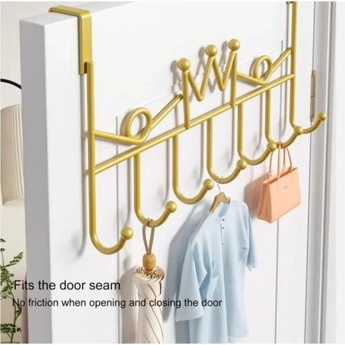 Over The Door Hanger with Hooks for Clothes, Over Door Hooks, Behind Door Hangers  for Coats, Hats, Towels