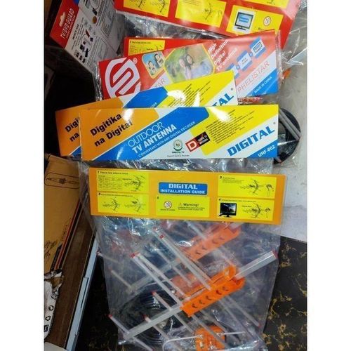 Digital TV Aerial Antenna High-Gain Indoor/Outdoor TV Aerial Antenna – Digital HDTV Signal Booster + Free Power king 4-Way Extension