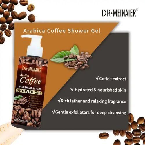Dr.Meinaier Skin Care Arabica Coffee Shower Gel Body Wash Whitening Moisturizing Nourishing Exfoliating Scrub Bath Gel 500ml