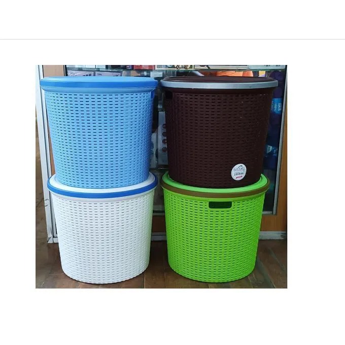 Kenstar Plastic Laundry Basket With A Lid. Breathable Laundry Clothes Laundry Basket Storage. Basket Storage Plastic Basket.