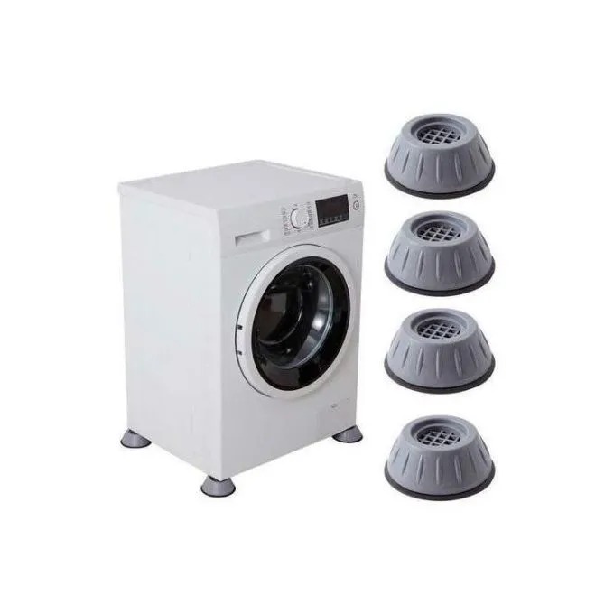 4Pcs Shock and Noise Cancelling Washing Machine Support, Noise Reducing Anti Slip Anti Vibration Rubber Anti-Walk Dryer Washer Vibration Feet Pads, Washing Machine Stabilizer