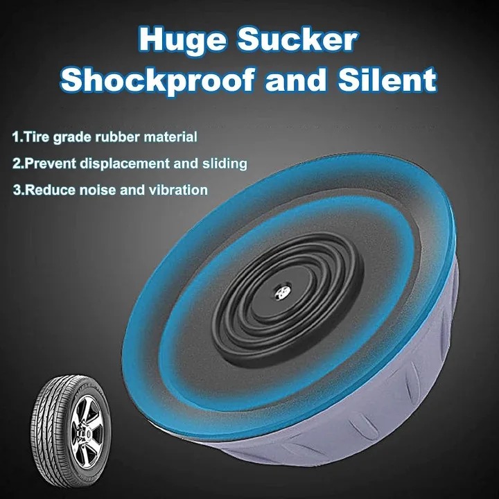4Pcs Shock and Noise Cancelling Washing Machine Support, Noise Reducing Anti Slip Anti Vibration Rubber Anti-Walk Dryer Washer Vibration Feet Pads, Washing Machine Stabilizer