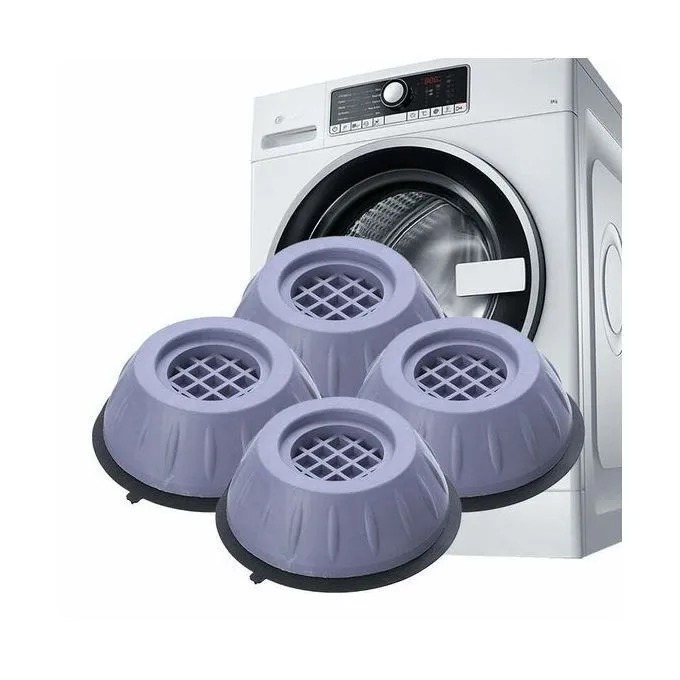 4Pcs Shock and Noise Cancelling Washing Machine Support, Noise Reducing Anti Slip Anti Vibration Rubber Anti-Walk Dryer Washer Vibration Feet Pads, Washing Machine Stabilizer