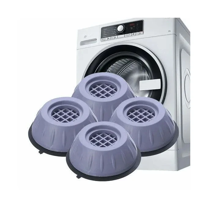4Pcs Shock and Noise Cancelling Washing Machine Support, Noise Reducing Anti Slip Anti Vibration Rubber Anti-Walk Dryer Washer Vibration Feet Pads, Washing Machine Stabilizer