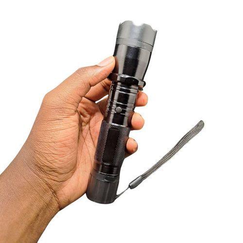 2-in-1 Rechargeable Self-Defense Stun Gun Torch – Electric Shock Device with Laser Pointer & Flashlight for Security Protection