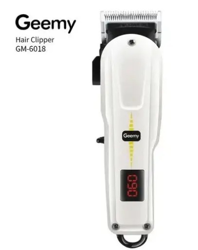 Geemy Cordless Rechargeable Geemy Shaver with Indicator  AC+DC Professional Rechargeable Trimmer & Hair Clipper + BONUS 4 WAY POWER EXTENSION CABLE SOCKET & 6 FACE TOWELS