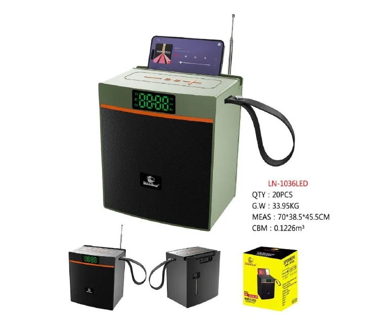 BOOMBEST LN-1036 BT PORTABLE BLUETOOTH SPEAKER – SUPER BASS, MULTI-MODE PLAYBACK & STRONG BATTERY