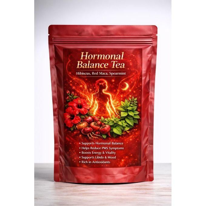 Hormonal Balance Tea – 🍵 Hibiscus, Red Maca & Spearmint for Natural Hormone Support
