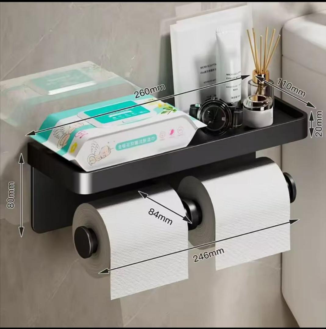 DOUBLE ROLL WALL MOUNTED PAPER HOLDER