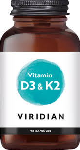 Viridian Vitamin D3 & K2 MK7 Capsules -90’s