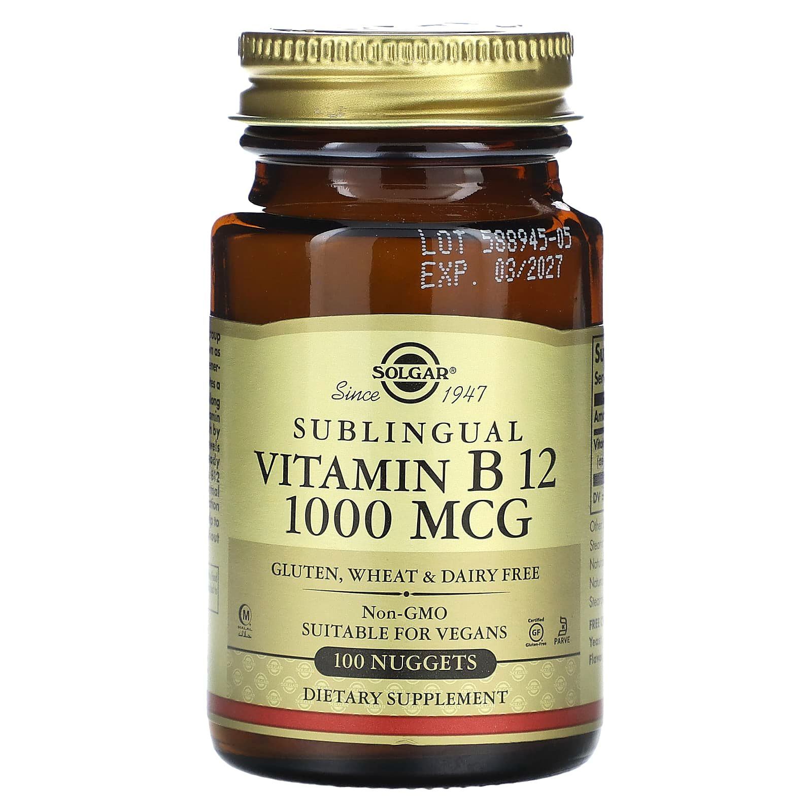 Solgar Vitamin B12 1000mcg Nuggets -100’s