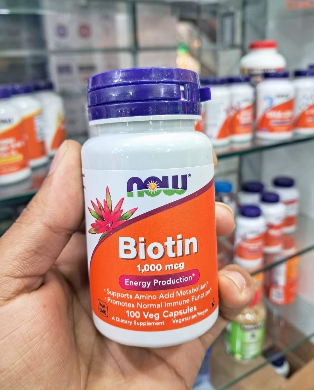 Now Biotin 1000mcg Capsules -100’s