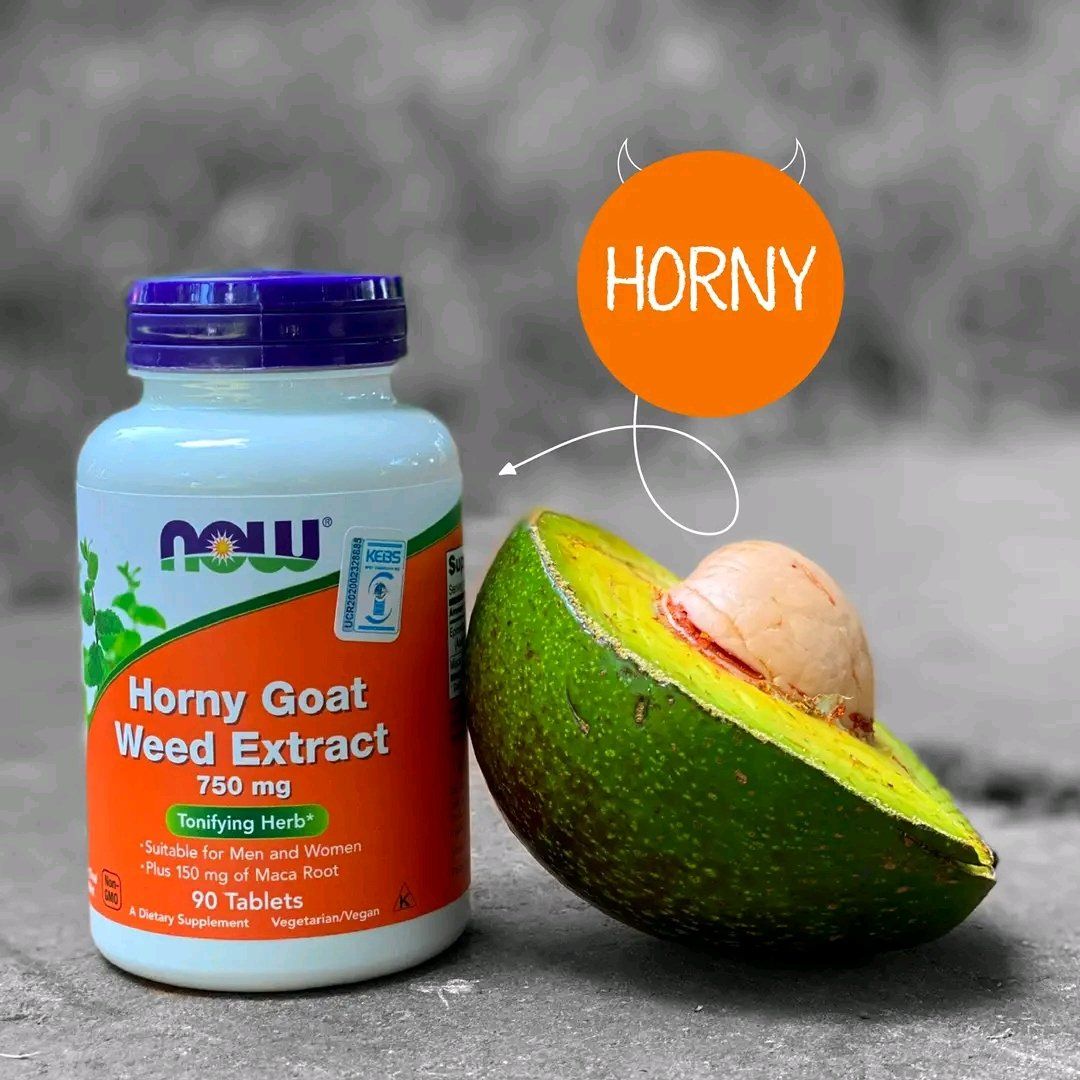 Now Foods Horny Goat Weed Extract 750mg (with Maca)Tablets -90’s