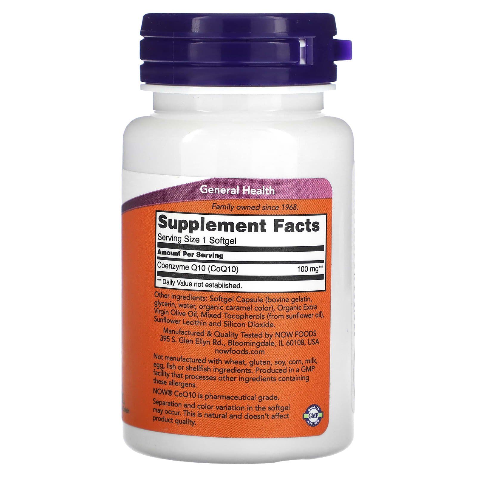 Now Foods COQ10 100mg Capsules -50’s