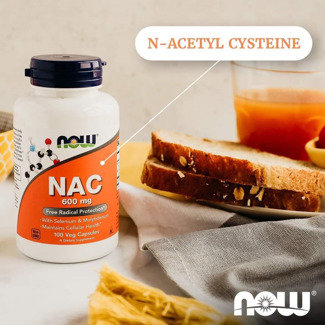 Now Foods Nac N-Acetyl Cysteien (NAC) 600mg Capsules -100’s