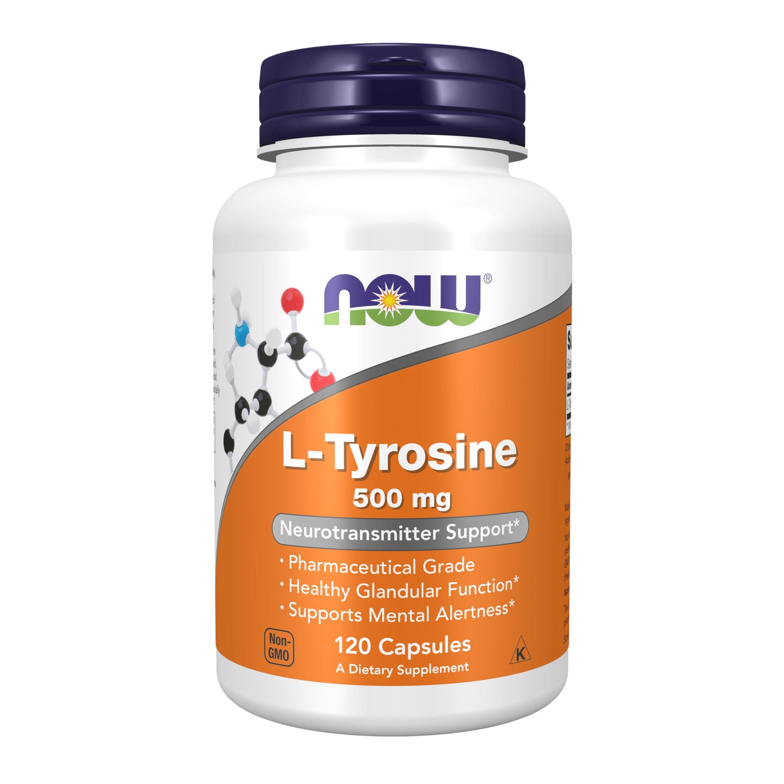 Now Foods L-Tyrosine 500mg Capsules -120