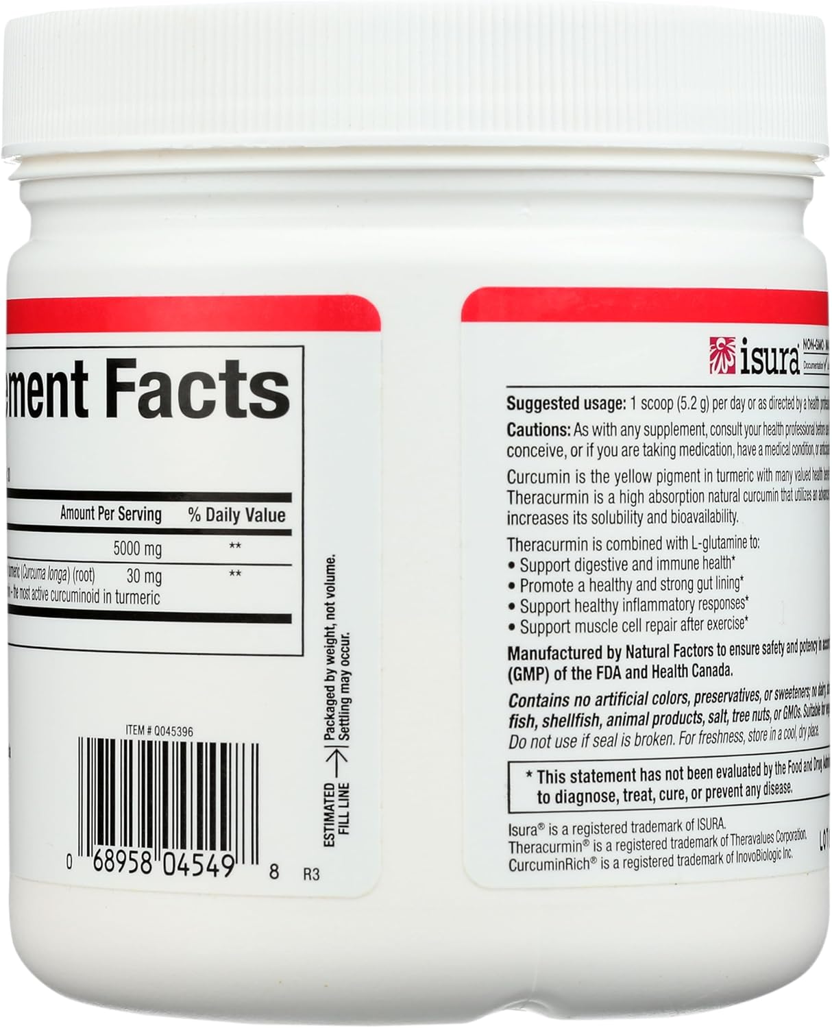 NATURAL FACTORS Muscle Recovery and Growth Optimizer (156 g )