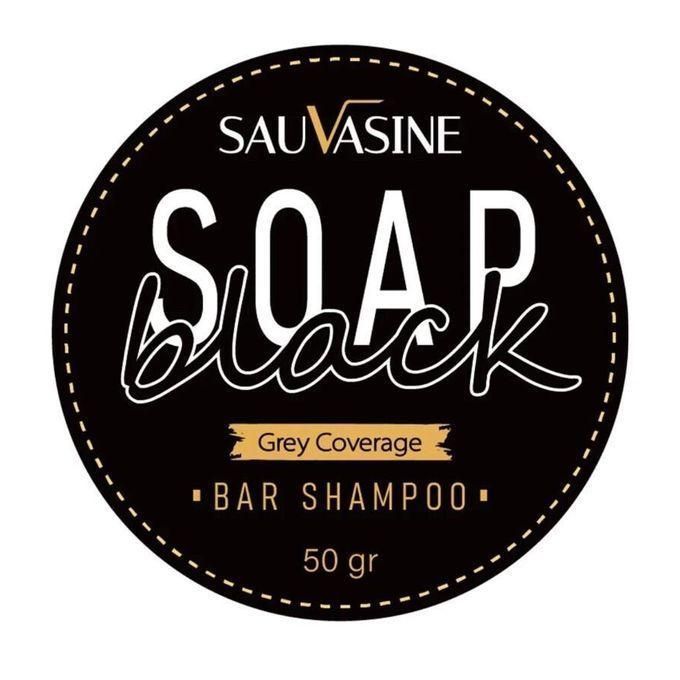 Sauvasine Black Soap Grey Covering Bar Shampoo 50g