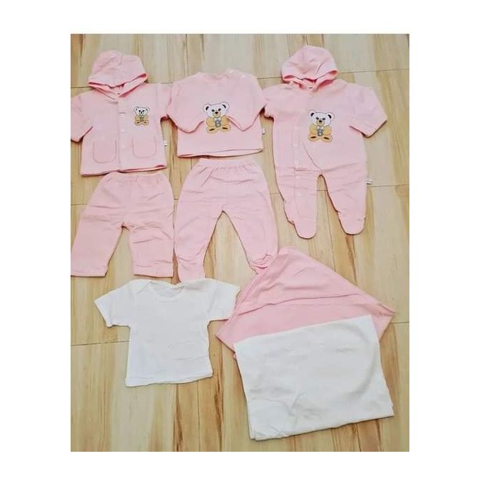 Fancy 8pc Unisex Newborn receiving set