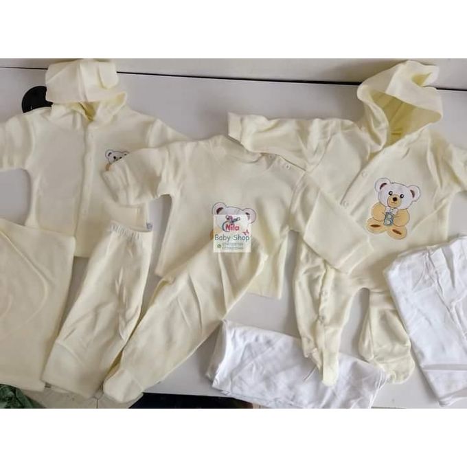 Fancy 8pc Unisex Newborn receiving set