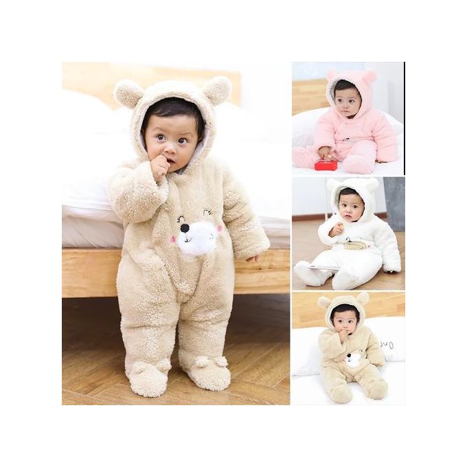 Fashion Newborn Baby Heavy Rompers with Hoods