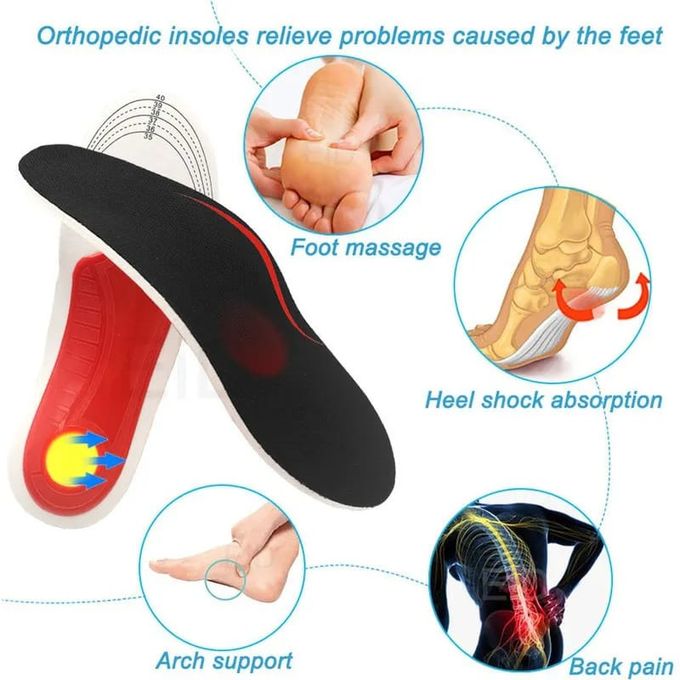Orthopedic Arch Support Insole Shoe Pad For Flat Foot Correction And Pain Relief Inner Sole.