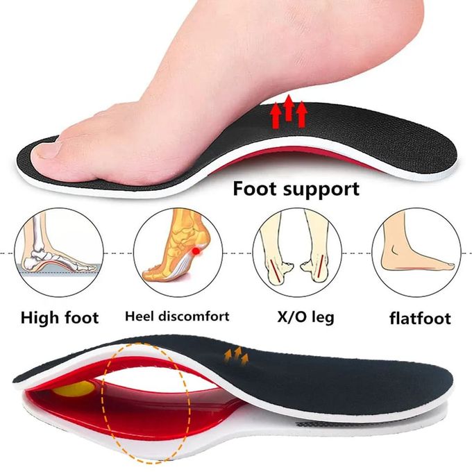 Orthopedic Arch Support Insole Shoe Pad For Flat Foot Correction And Pain Relief Inner Sole.