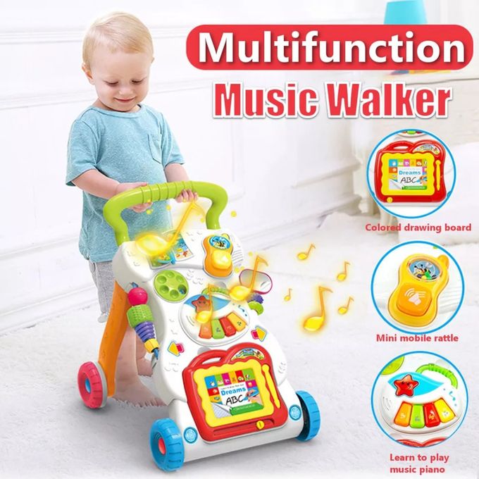 Huanger Musical Push, Play & Learning Toy Baby Walker
