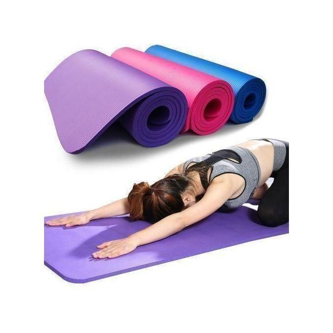 Yoga MAt Extra Thick Exercise YogaMat with Carrying Strap, Cushioned Support, for Fitness and Gym Workouts 6MM