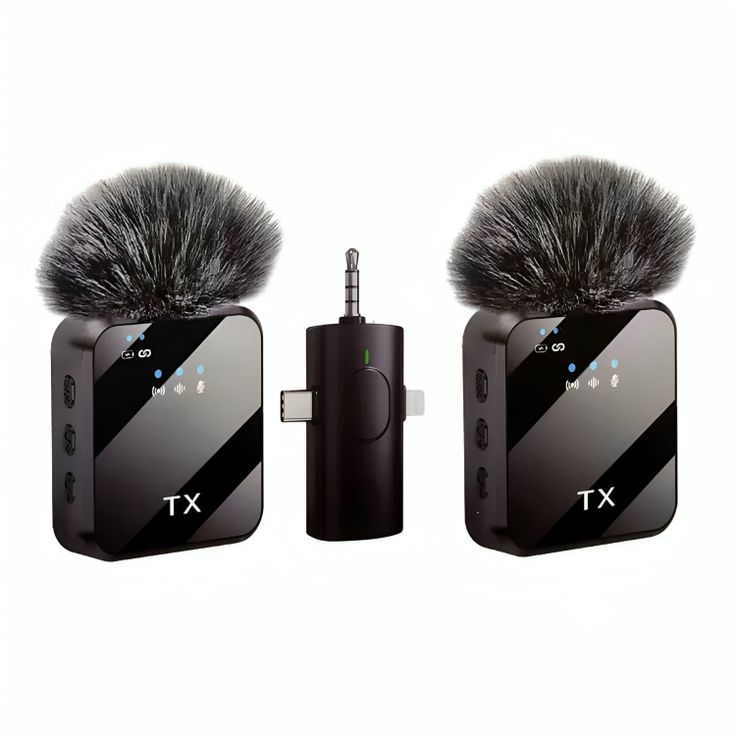 F11-2 Wireless Lavalier Microphone with Noise Reduction for Smartphones Cameras Interviews and Video Recording