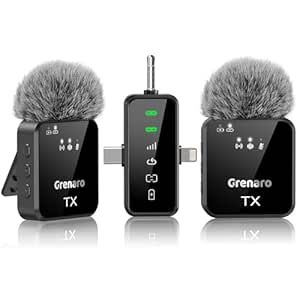 F11-2 Wireless Lavalier Microphone with Noise Reduction for Smartphones Cameras Interviews and Video Recording