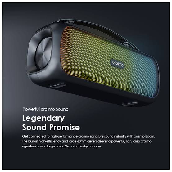 Oraimo Bass Go Boom Wireless Bluetooth Speaker with Powerful Bass Clear Sound and Portable Rechargeable Design