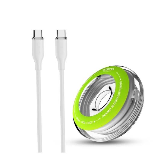 Oraimo USB-C to USB-C Fast Charging Cable with Durable Design for Smartphones, Tablets, and Laptops