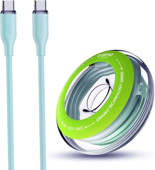 Oraimo USB-C to USB-C Fast Charging Cable with Durable Design for Smartphones, Tablets, and Laptops