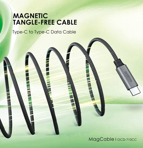 Oraimo USB-C to USB-C Fast Charging Cable with Durable Design for Smartphones, Tablets, and Laptops