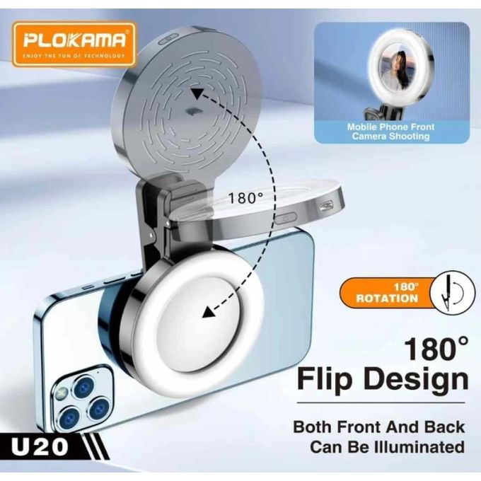 Plokama U20 LED Fill Light with Adjustable Brightness and Portable Design