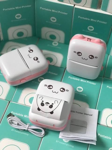 Portable Thermal Mini Printer with USB and Bluetooth Connectivity for Mobile Printing