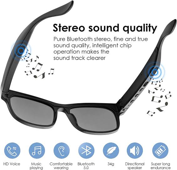 V3 Bluetooth Sunglasses with Built‑In Speakers, Wireless Connectivity and Hands‑Free Calling