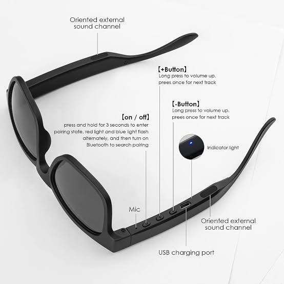 V3 Bluetooth Sunglasses with Built‑In Speakers, Wireless Connectivity and Hands‑Free Calling